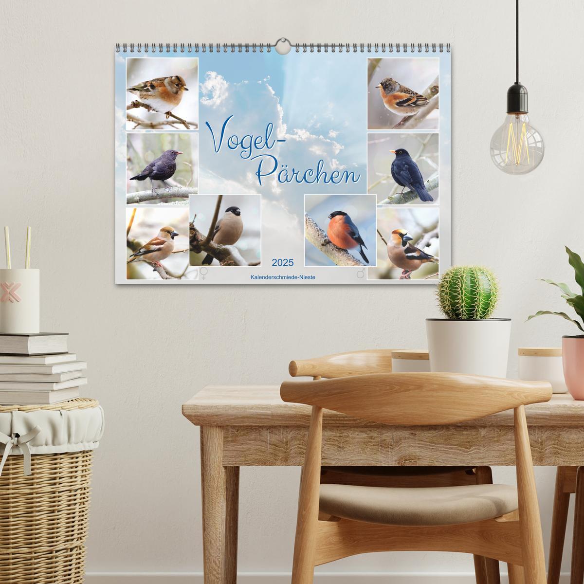 Bild: 9783435059294 | Vogel-Pärchen (Wandkalender 2025 DIN A3 quer), CALVENDO Monatskalender