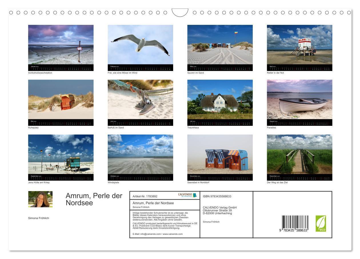 Bild: 9783435588633 | Amrum, Perle der Nordsee (Wandkalender 2025 DIN A3 quer), CALVENDO...