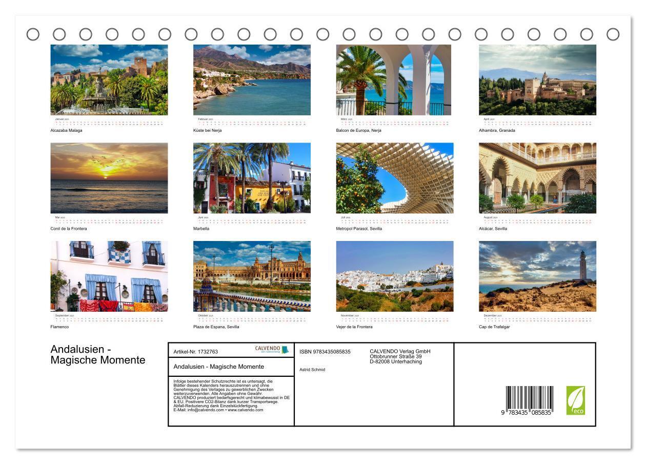 Bild: 9783435085835 | Andalusien - Magische Momente (Tischkalender 2025 DIN A5 quer),...