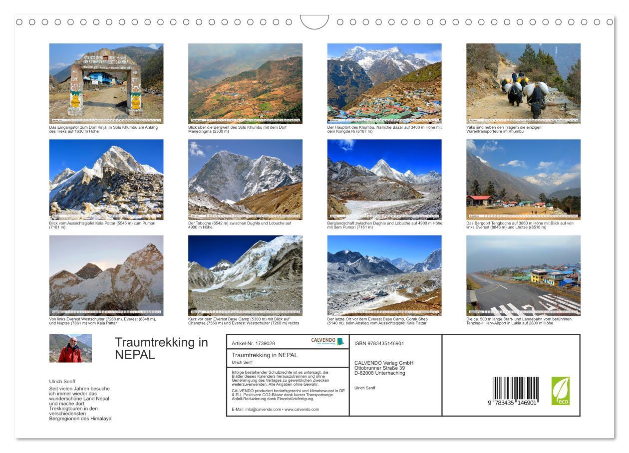 Bild: 9783435146901 | Traumtrekking in NEPAL (Wandkalender 2025 DIN A3 quer), CALVENDO...