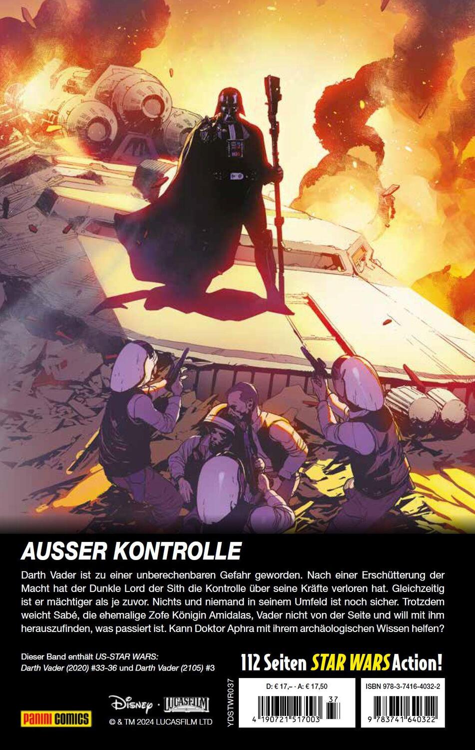 Rückseite: 9783741640322 | Star Wars Comics: Darth Vader - Darth Vader entfesselte Macht | Buch