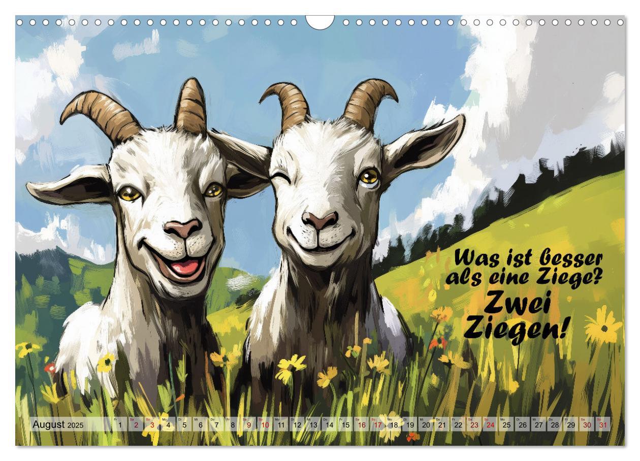 Bild: 9783457186091 | Ziegen, süß aber psycho (Wandkalender 2025 DIN A3 quer), CALVENDO...