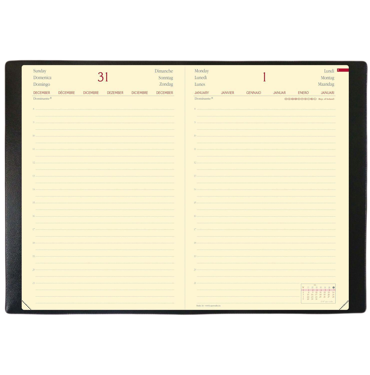 Bild: 3371010465996 | Daily 24 Brand Anthrazit 2025 | Kalender im Schreibtischformat | Vadis