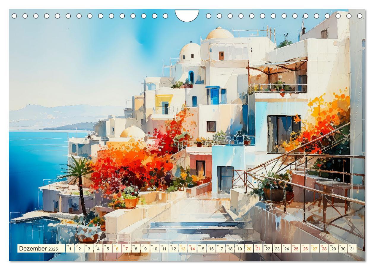 Bild: 9783383846595 | Santorini Inselträume (Wandkalender 2025 DIN A4 quer), CALVENDO...