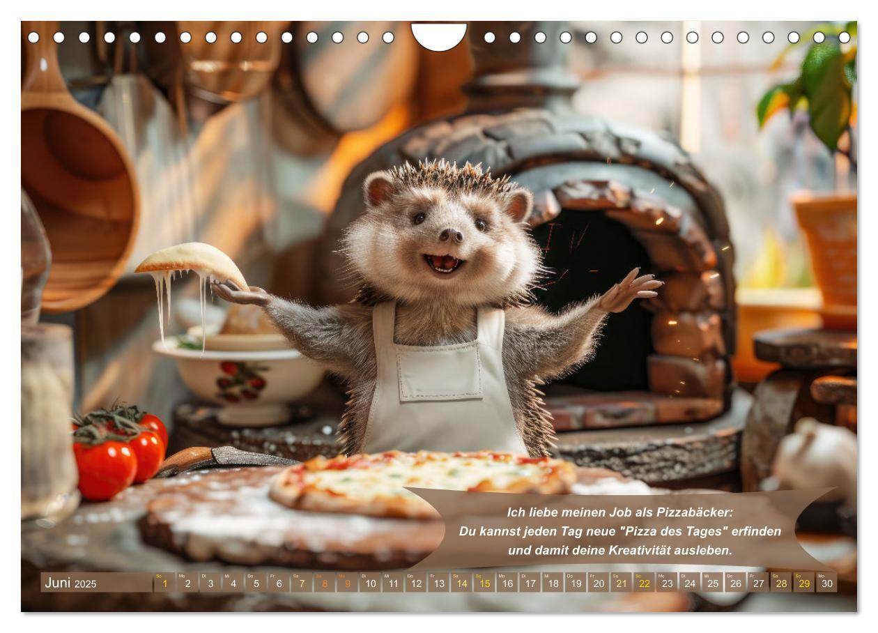 Bild: 9783457174210 | Tierisch lustige Pizzabäcker (Wandkalender 2025 DIN A4 quer),...