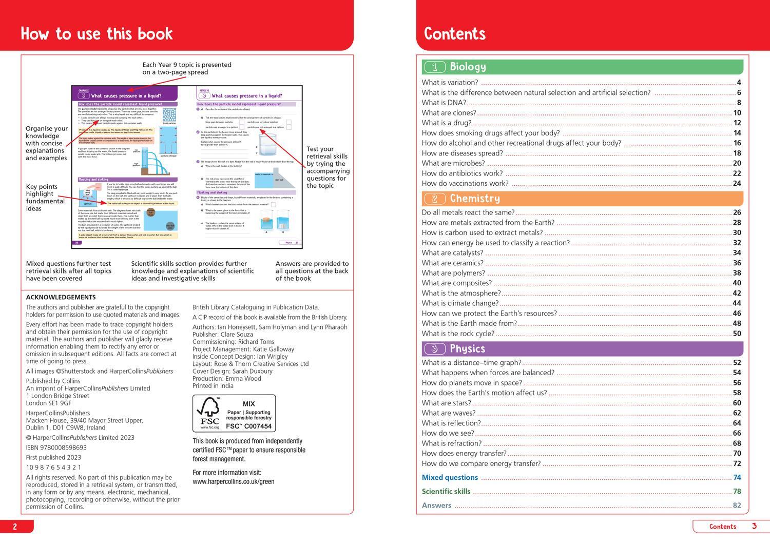 Bild: 9780008598693 | KS3 Science Year 9: Organise and retrieve your knowledge | Collins KS3