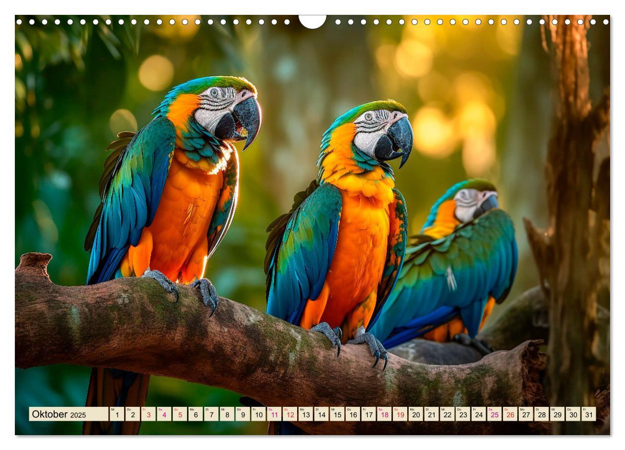 Bild: 9783383906381 | Papageien - Ara (Wandkalender 2025 DIN A3 quer), CALVENDO...