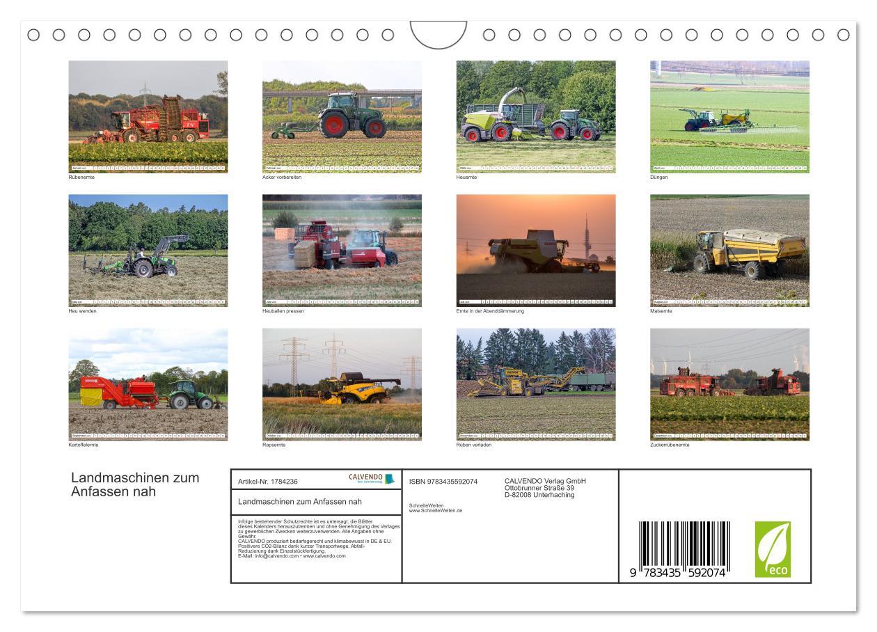 Bild: 9783435592074 | Landmaschinen zum Anfassen nah (Wandkalender 2025 DIN A4 quer),...