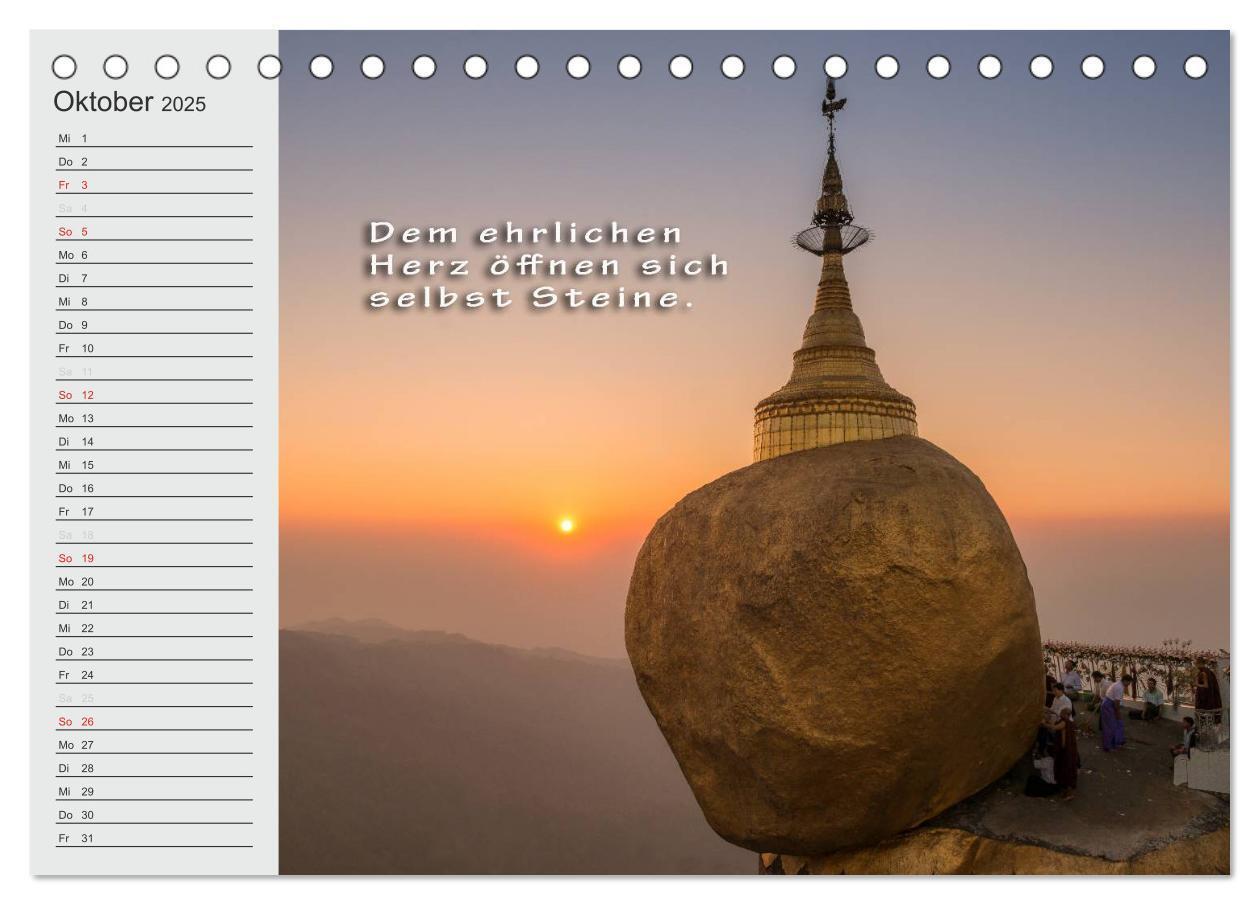 Bild: 9783435550104 | BUDDHA Buddhistische Weisheiten (Tischkalender 2025 DIN A5 quer),...