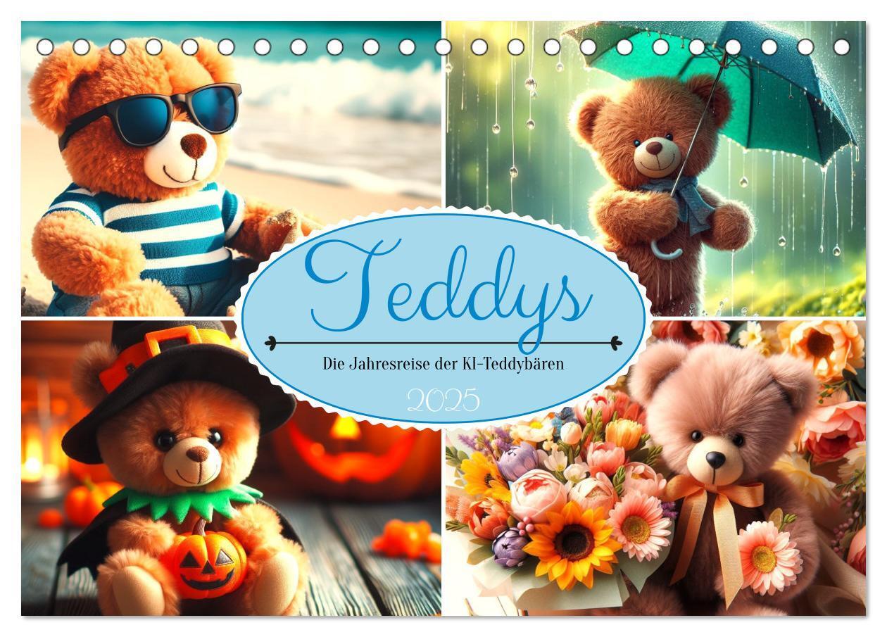 Cover: 9783383772337 | Teddys - Die Jahresreise der KI-Teddybären (Tischkalender 2025 DIN...