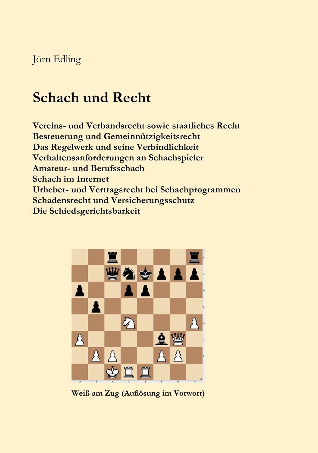 Cover: 9783749464777 | Schach und Recht | Jörn Edling | Taschenbuch | Paperback | 476 S.