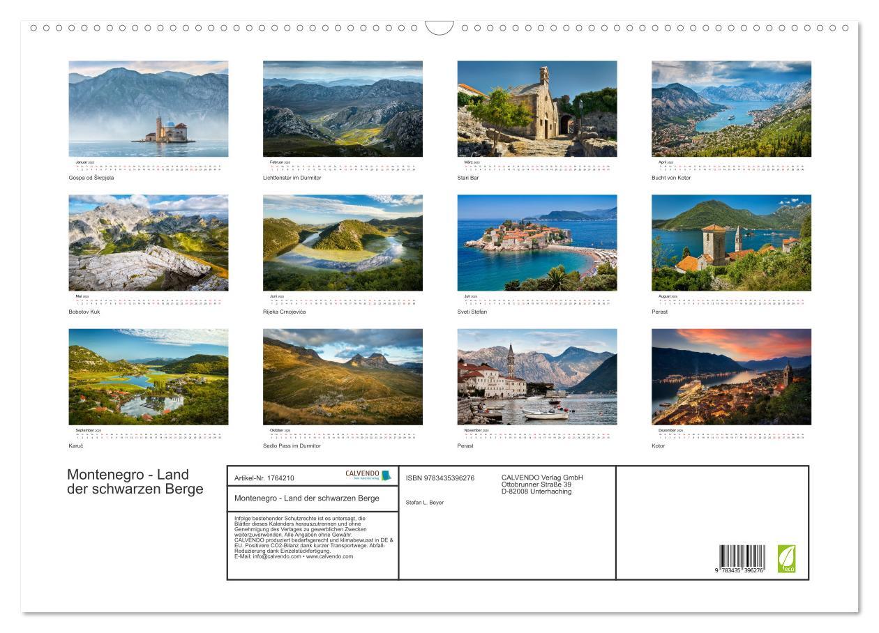 Bild: 9783435396276 | Montenegro - Land der schwarzen Berge (Wandkalender 2025 DIN A2...