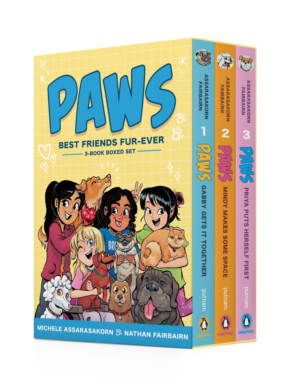 Cover: 9780593856765 | Paws: Best Friends Fur-Ever Boxed Set (Books 1-3) | Nathan Fairbairn