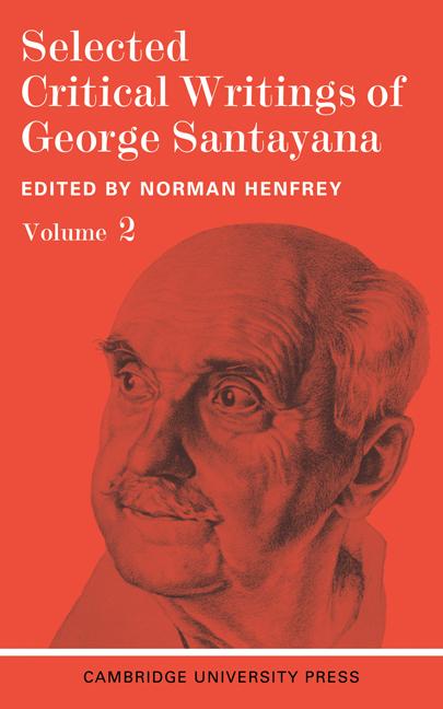 Cover: 9780521094641 | Selected Critical Writings Vol 2 | Santayana | Taschenbuch | Englisch