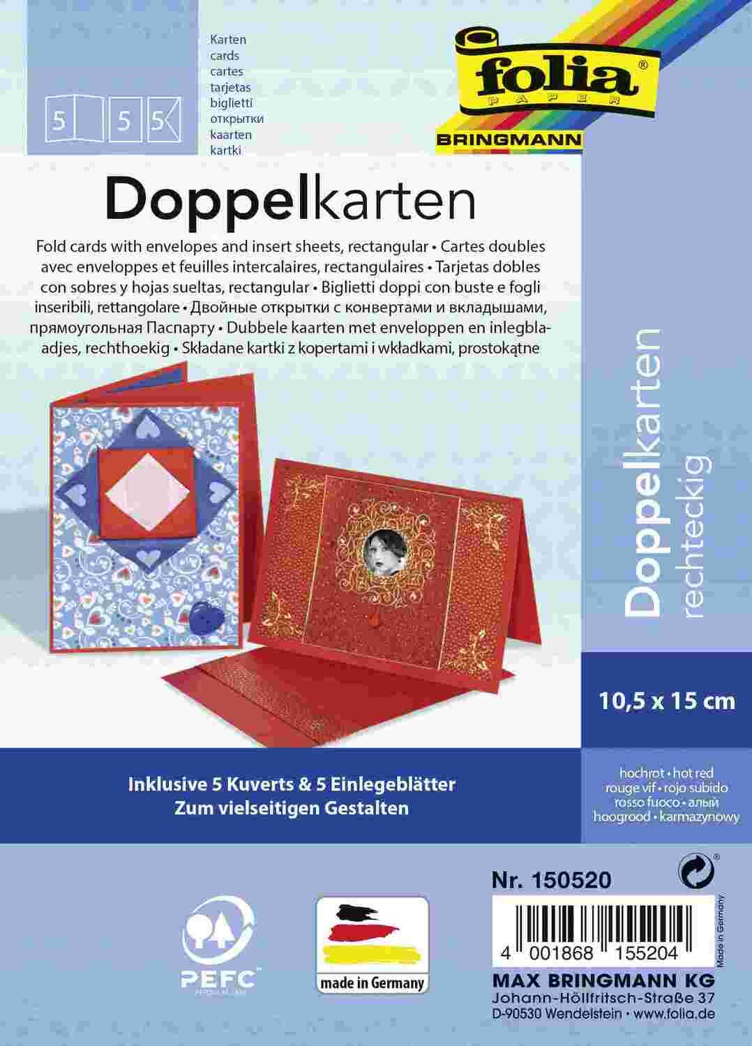 Cover: 4001868155204 | Folia Klappkarten/Doppelkarten für Einladungen, Glückwunsch- oder...