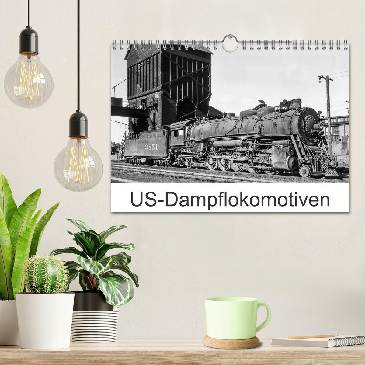 Bild: 9783435352128 | US-Dampflokomotiven (Wandkalender 2025 DIN A4 quer), CALVENDO...