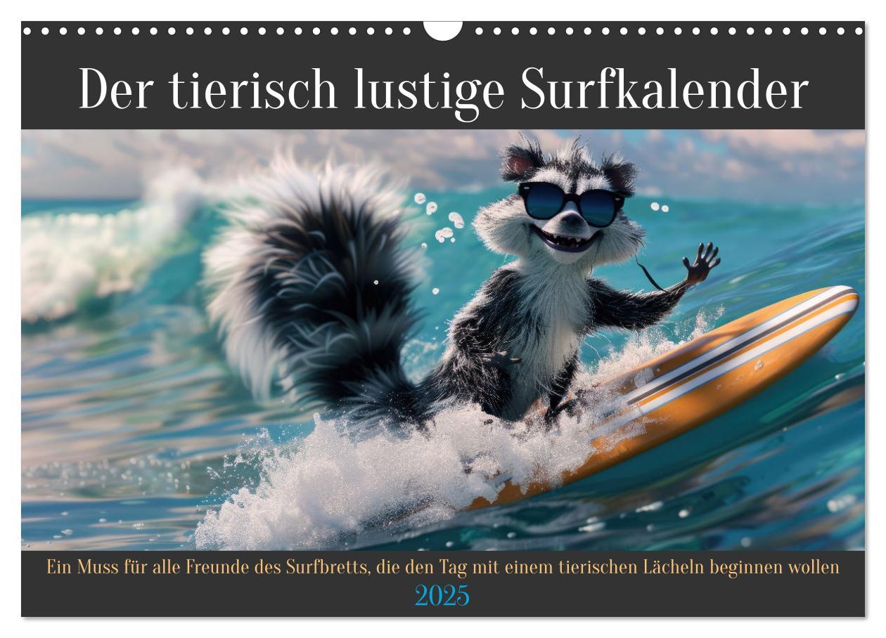 Cover: 9783457156063 | Der tierisch lustige Surfkalender (Wandkalender 2025 DIN A3 quer),...