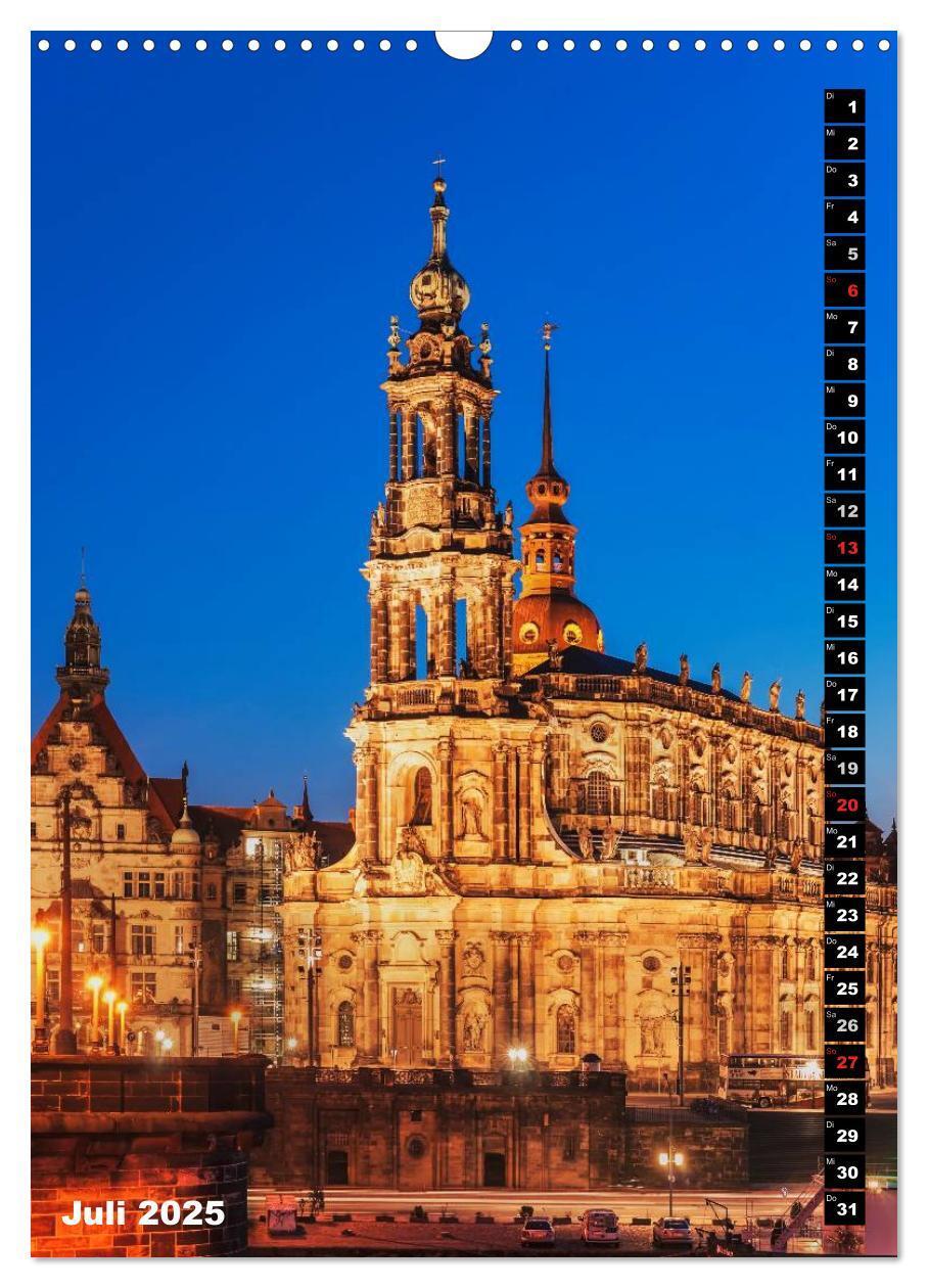 Bild: 9783457087671 | Dresden bei Nacht (Wandkalender 2025 DIN A3 hoch), CALVENDO...