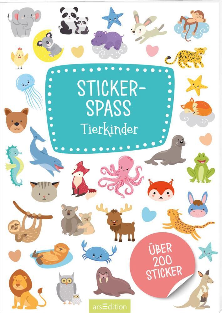 Cover: 4014489130727 | Stickerspaß - Tierkinder | Über 200 Sticker | Broschüre | 16 S. | 2023