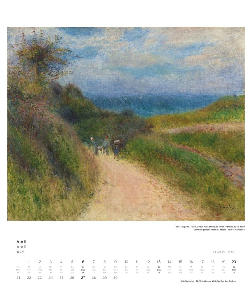 Bild: 4250809653334 | DUMONT - Impressionismus 2025 Wandkalender, 34,5x40cm,...