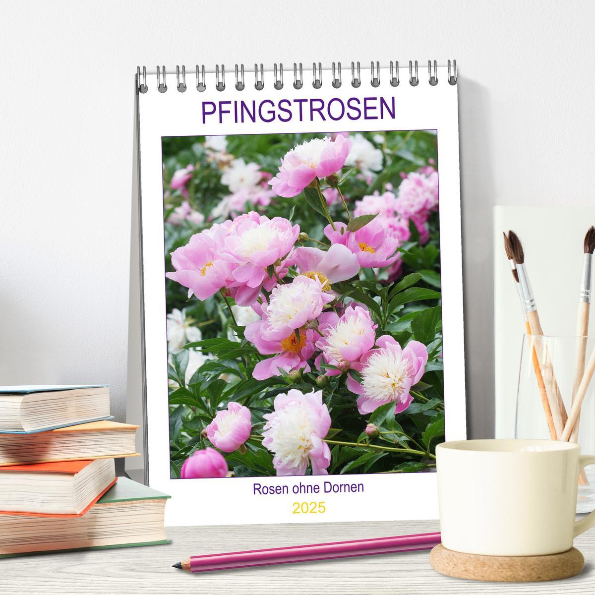 Bild: 9783435970964 | Pfingstrosen Rosen ohne Dornen (Tischkalender 2025 DIN A5 hoch),...