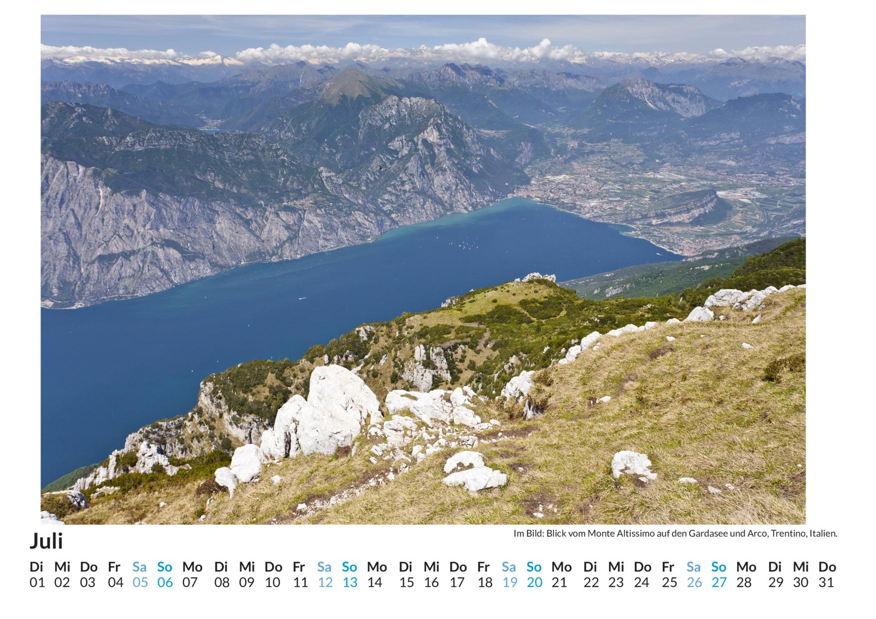 Bild: 9783759122551 | Gardasee - (Wandkalender 2025, Kalender DIN A4 quer, Monatskalender...