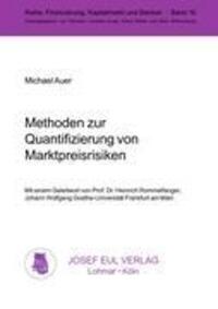 Cover: 9783890129860 | Methoden zur Quantifizierung von Marktpreisrisiken | Michael Auer