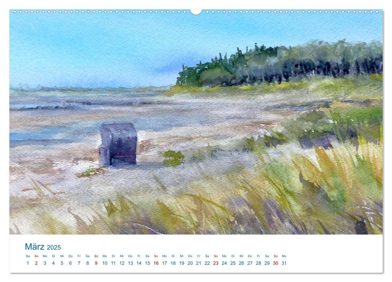 Bild: 9783457146743 | Föhr - Aquarelle (Wandkalender 2025 DIN A2 quer), CALVENDO...