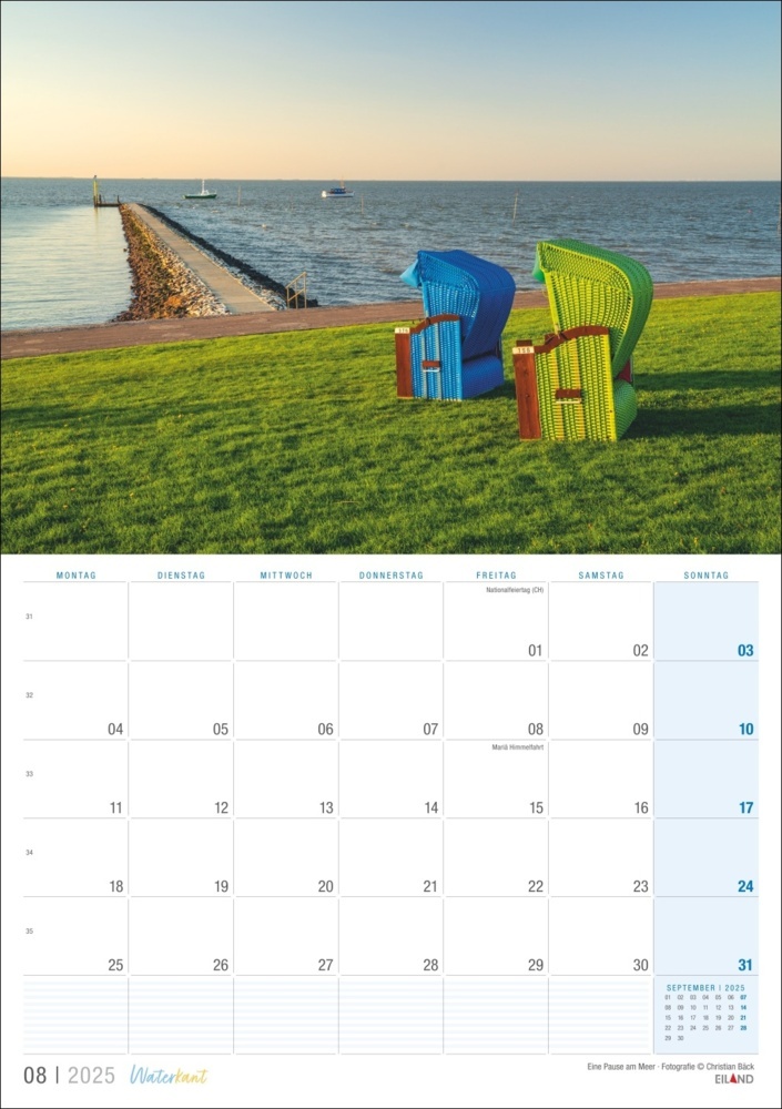 Bild: 9783964023506 | Waterkant Kalender 2025 | Kalender | 13 S. | Deutsch | 2025 | Eiland