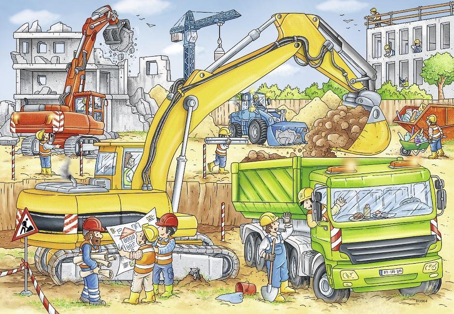 Bild: 4005556078004 | Viel zu tun auf der Baustelle. Puzzle 2 x 24 Teile | Spiel | Deutsch