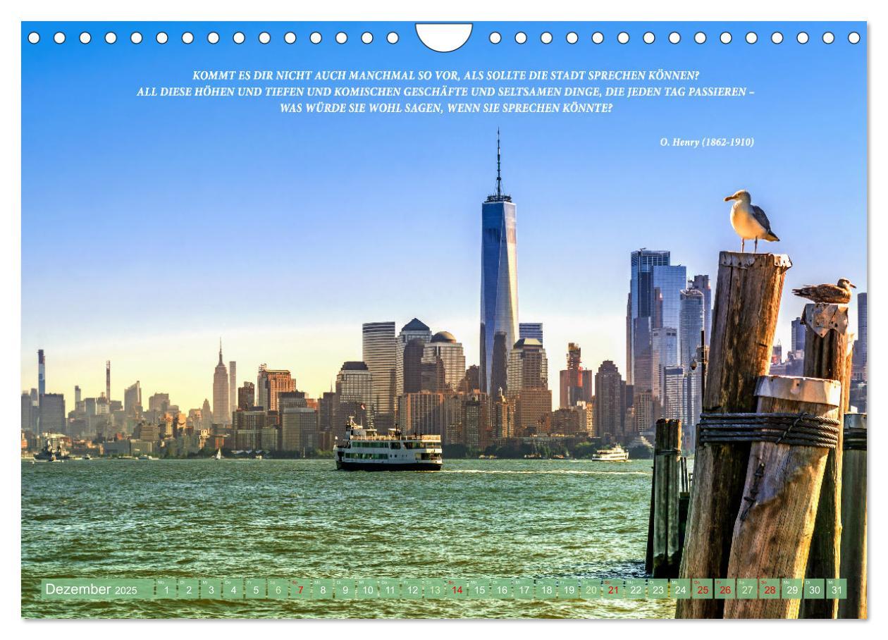 Bild: 9783435055715 | New York Ansichten - Literaturkalender (Wandkalender 2025 DIN A4...