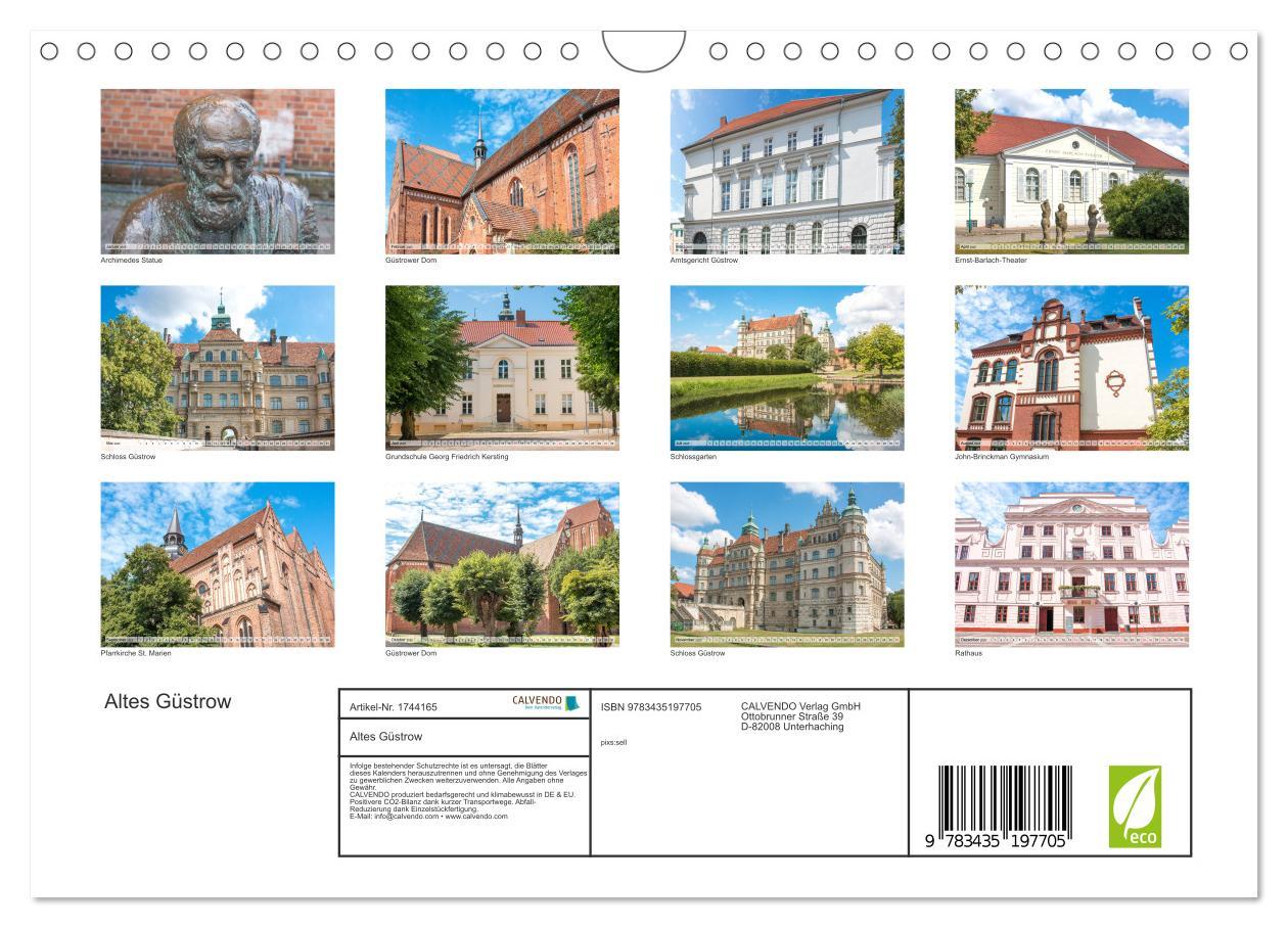 Bild: 9783435197705 | Altes Güstrow (Wandkalender 2025 DIN A4 quer), CALVENDO Monatskalender