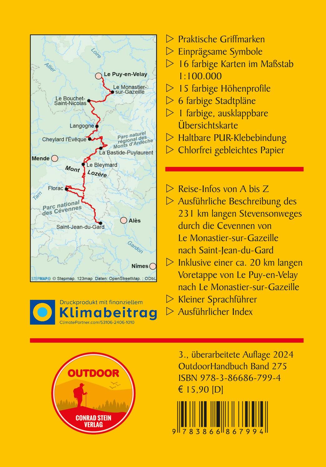 Rückseite: 9783866867994 | Frankreich: Cevennen Stevensonweg GR 70 | Véronique Kämper (u. a.)