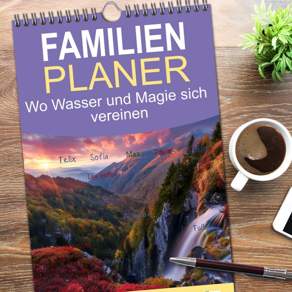 Bild: 9783457191354 | Familienplaner 2025 - Wo Wasser und Magie sich vereinen mit 5...