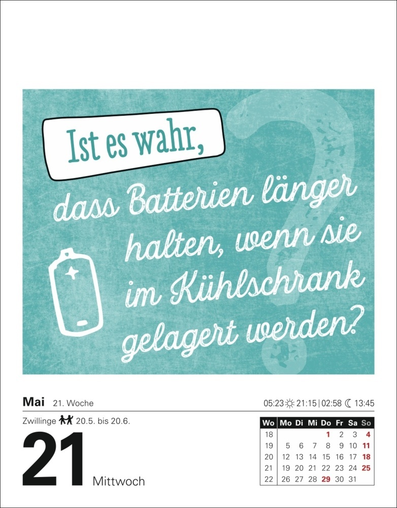 Bild: 9783840033933 | Ist es wahr, dass ...? Tagesabreißkalender 2025 - Alltagswissen auf...