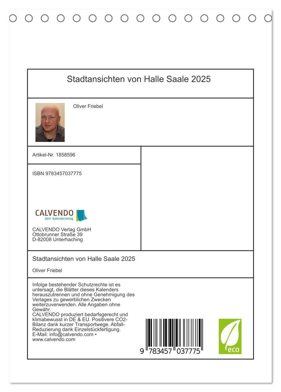 Bild: 9783457037775 | Stadtansichten von Halle Saale 2025 (Tischkalender 2025 DIN A5...