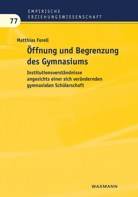 Cover: 9783830943143 | Öffnung und Begrenzung des Gymnasiums | Matthias Forell | Taschenbuch