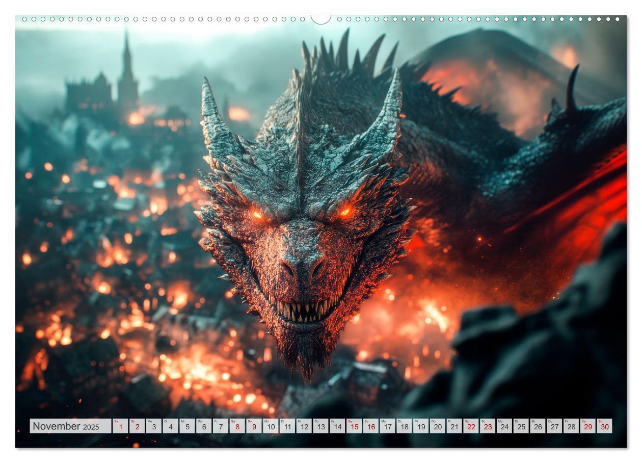 Bild: 9783457181492 | MÄCHTIGE DRACHEN Mystische Wesen (Wandkalender 2025 DIN A2 quer),...