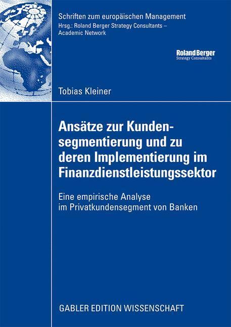 Cover: 9783834914224 | Ansätze zur Kundensegmentierung und zu deren Implementierung im...