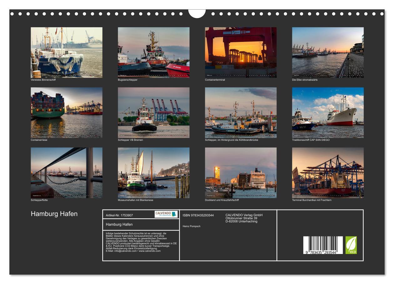 Bild: 9783435293544 | Hamburg Hafen (Wandkalender 2025 DIN A3 quer), CALVENDO Monatskalender