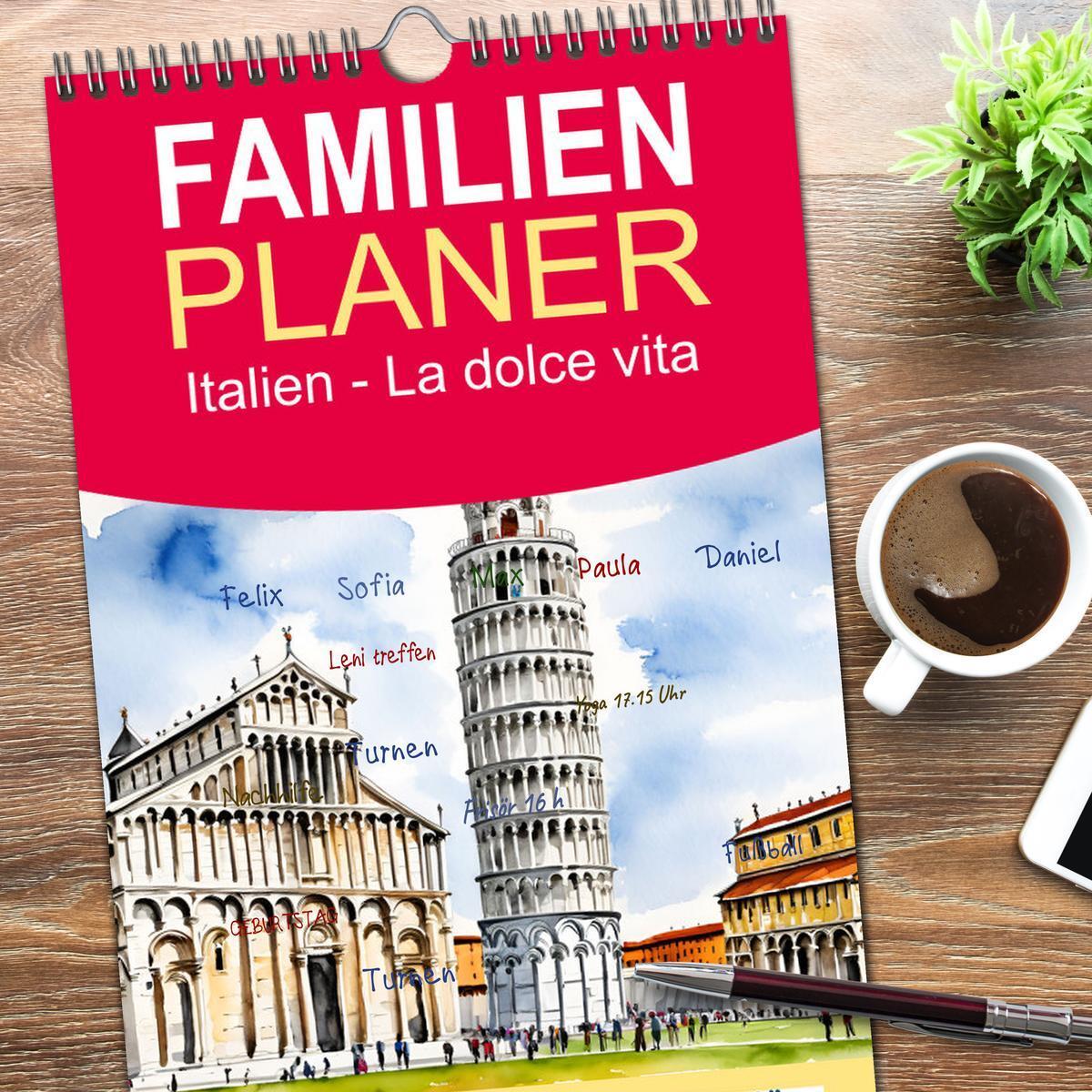 Bild: 9783457190647 | Familienplaner 2025 - Italien - La dolce vita mit 5 Spalten...