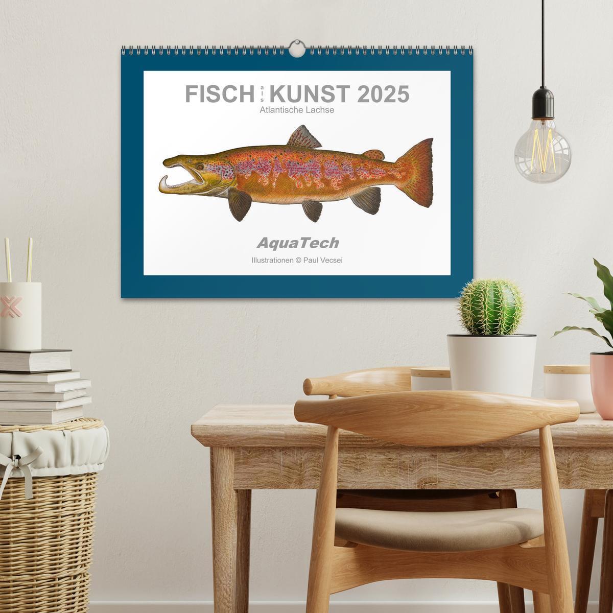 Bild: 9783383772634 | Fisch als Kunst 2025: Atlantische Lachse (Wandkalender 2025 DIN A3...