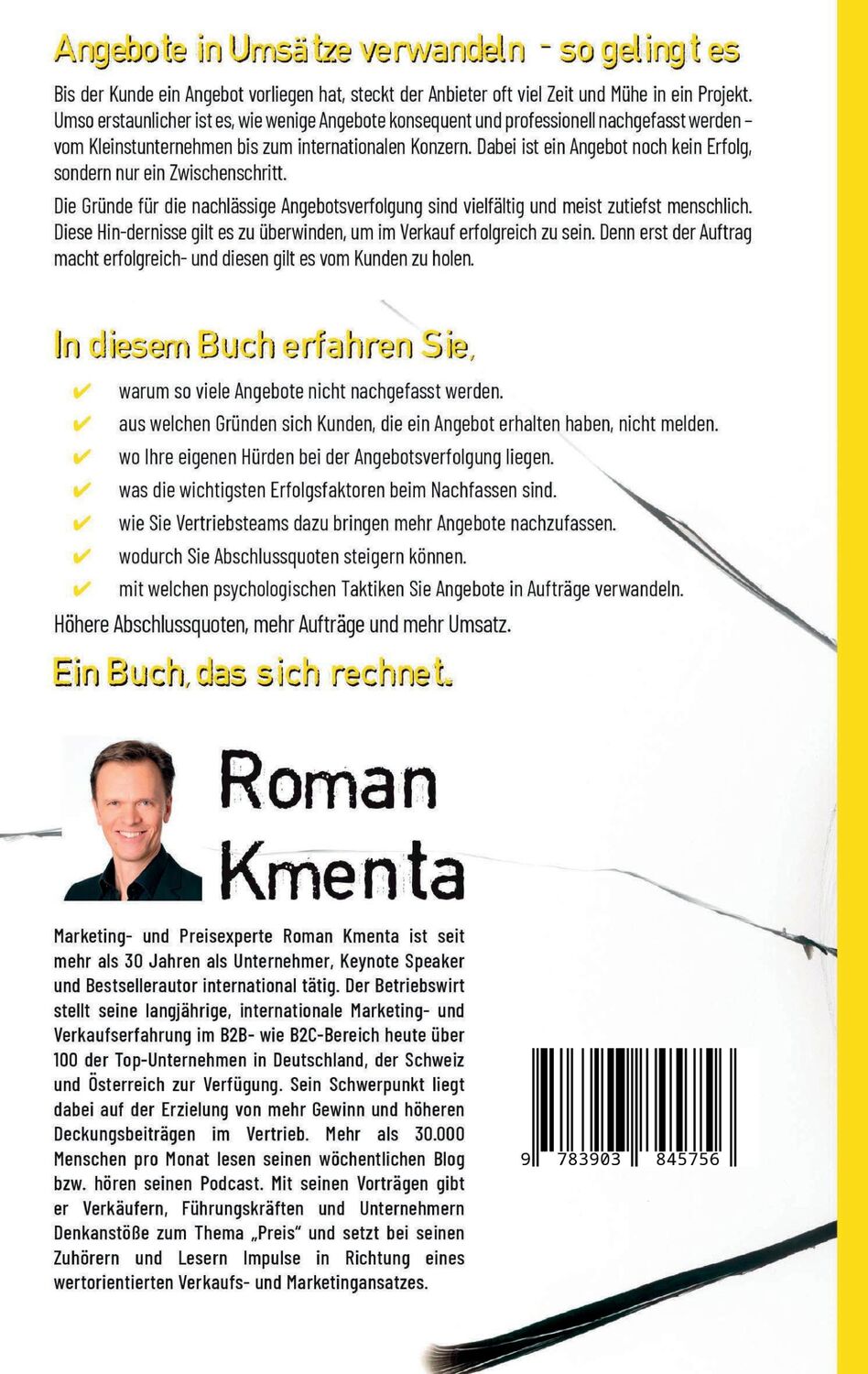 Rückseite: 9783903845756 | Angebote erfolgreich nachfassen | Roman Kmenta | Buch | 116 S. | 2023