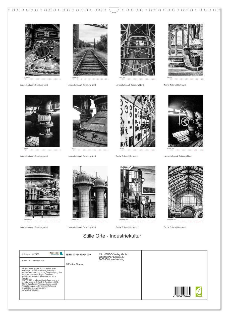 Bild: 9783435968039 | Stille Orte - Industriekultur (Wandkalender 2025 DIN A2 hoch),...