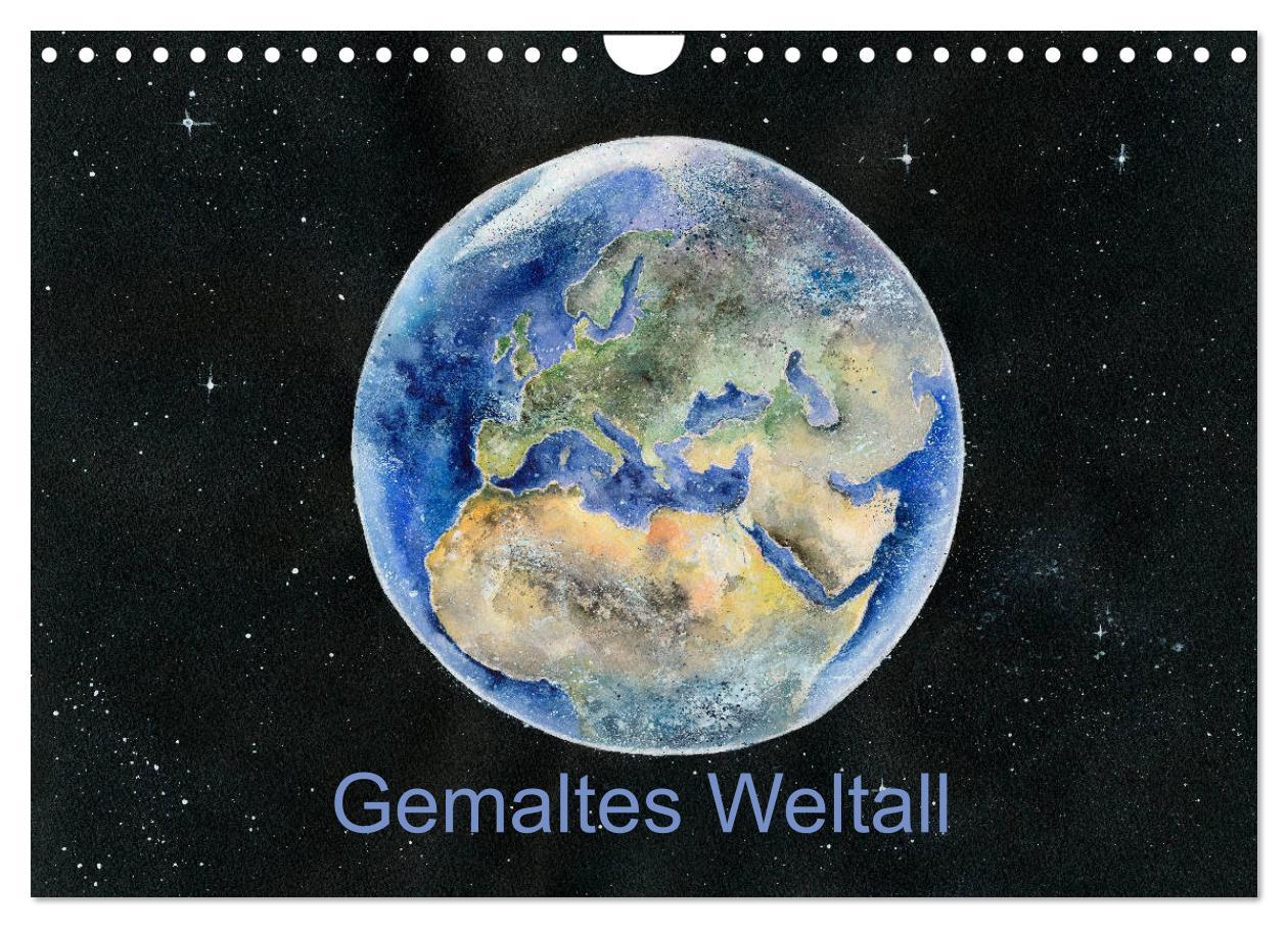 Cover: 9783435275342 | Gemaltes Weltall (Wandkalender 2025 DIN A4 quer), CALVENDO...