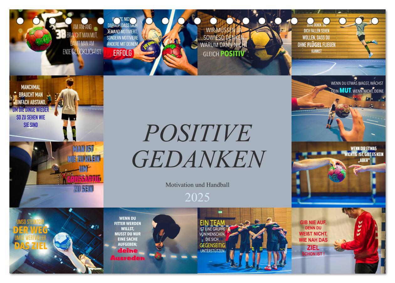 Cover: 9783435116492 | Positive Gedanken - Motivation und Handball (Tischkalender 2025 DIN...