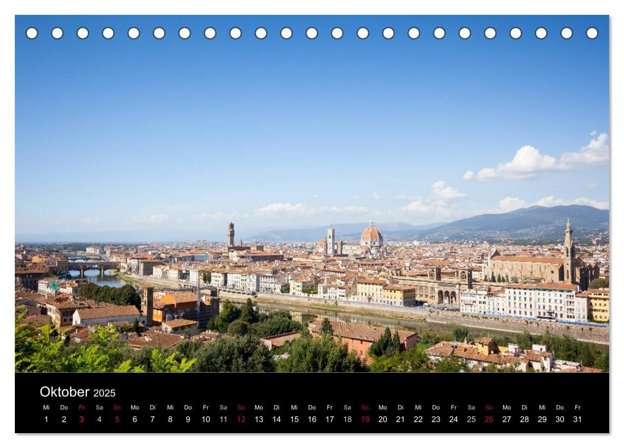 Bild: 9783435721191 | Florenz (Tischkalender 2025 DIN A5 quer), CALVENDO Monatskalender