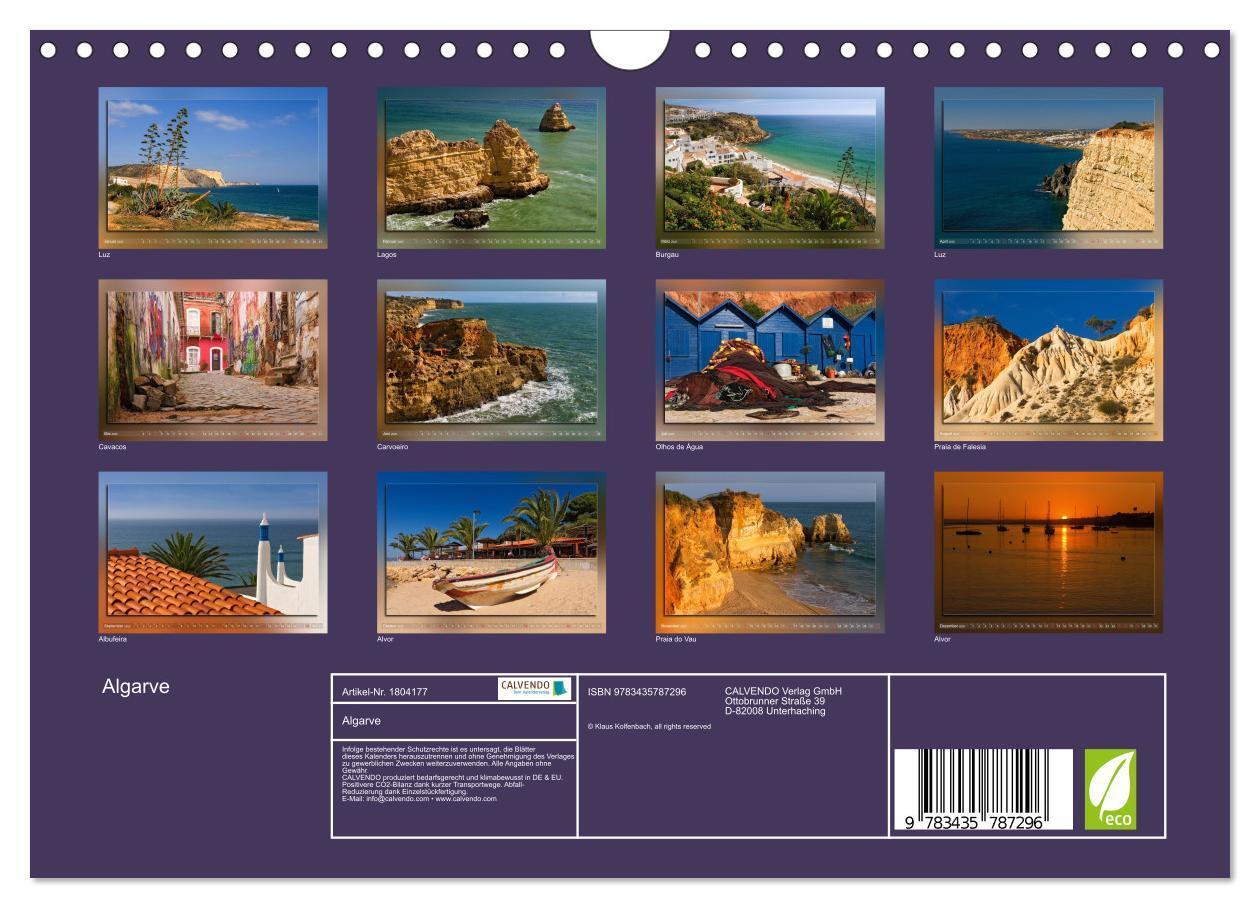 Bild: 9783435787296 | Algarve (Wandkalender 2025 DIN A4 quer), CALVENDO Monatskalender