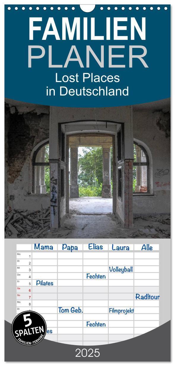 Cover: 9783457112557 | Familienplaner 2025 - Lost Places in Deutschland mit 5 Spalten...