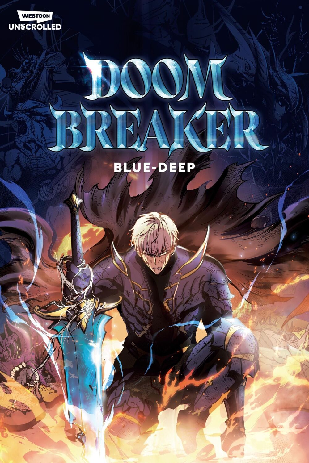 Cover: 9781990259883 | Doom Breaker Volume 1 | A Webtoon Unscrolled Graphic Novel | Blue-Deep